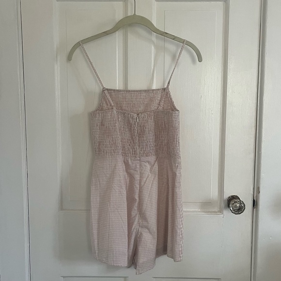 Urban Outfitters Winnie Pink Gingham Smocked Romper - Picture 2 of 6